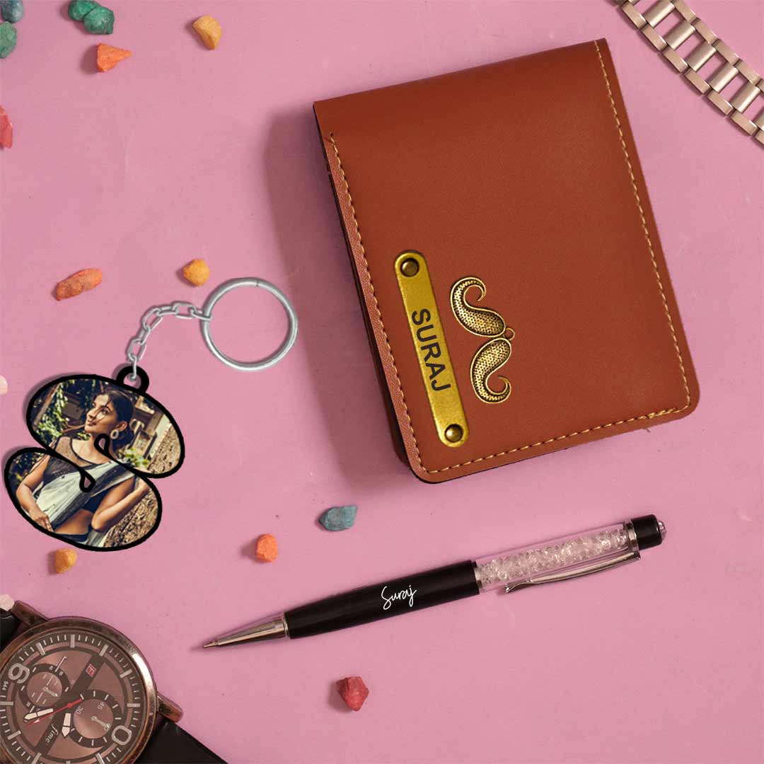 Men's Wallet with Keychain and Pen - Special Combo - Image 8
