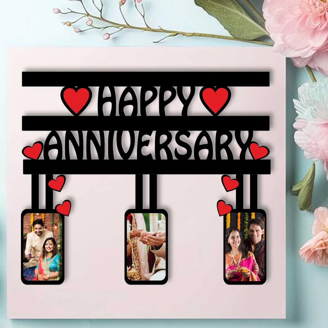 Wedding Anniversary Frame, Pen & Keychain Gift Combo - Image 2