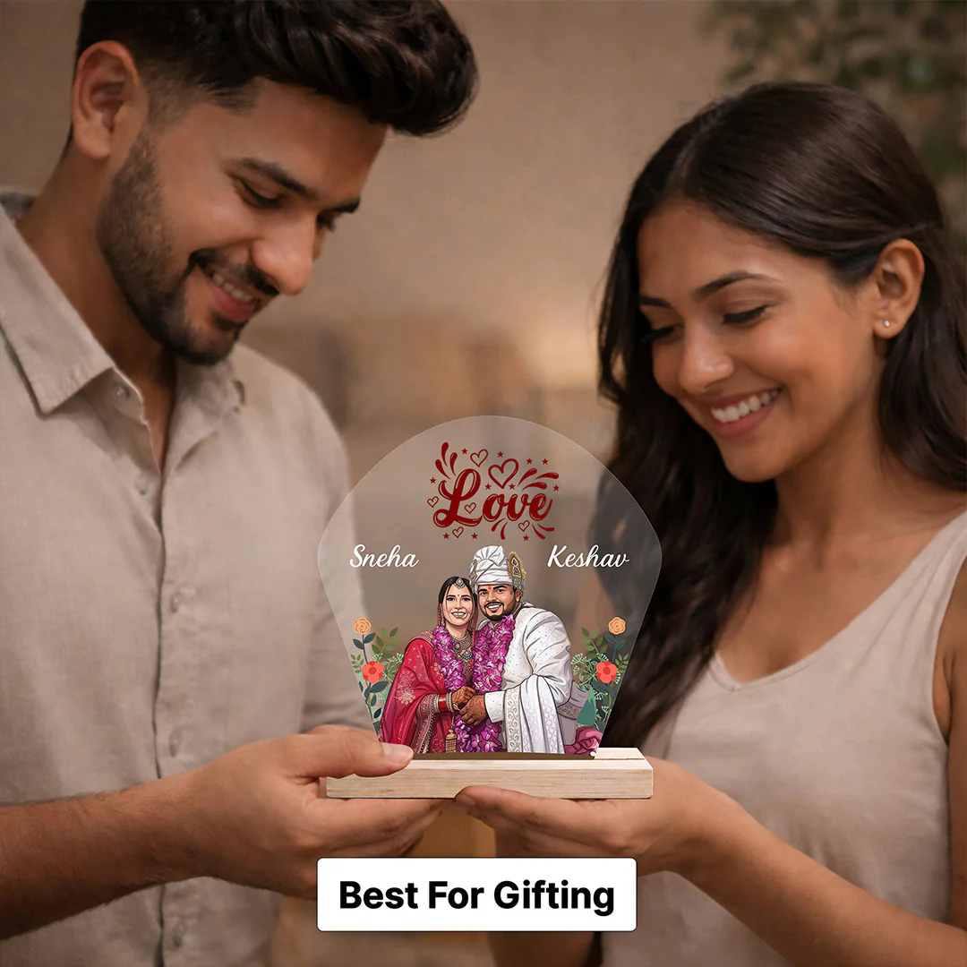 Wedding Special Personalized Acrylic Couple Frame (6x8") - Image 5
