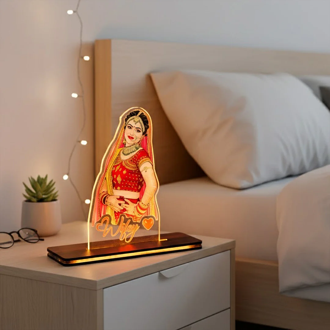 Wifey Acrylic LED Photo Lamp (5×7") - Image 2