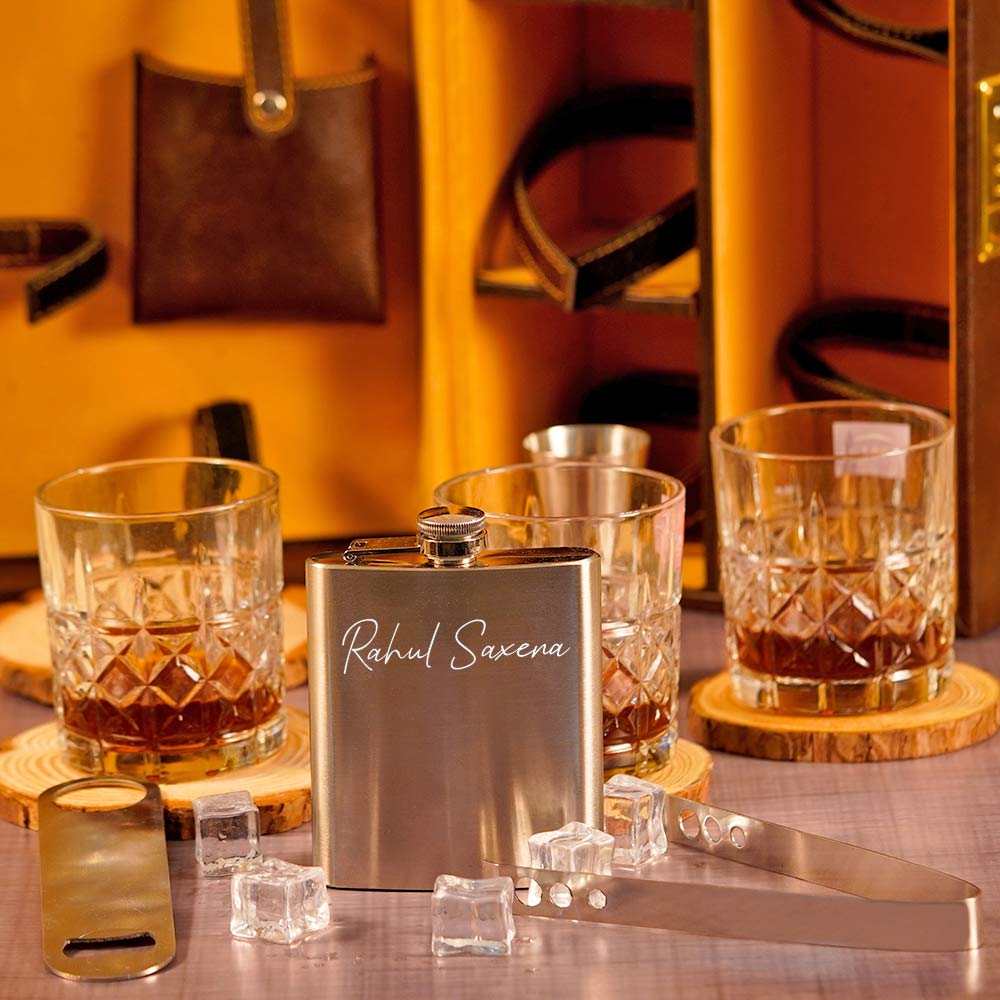 Brown Portable Wine Bar Set - Image 4