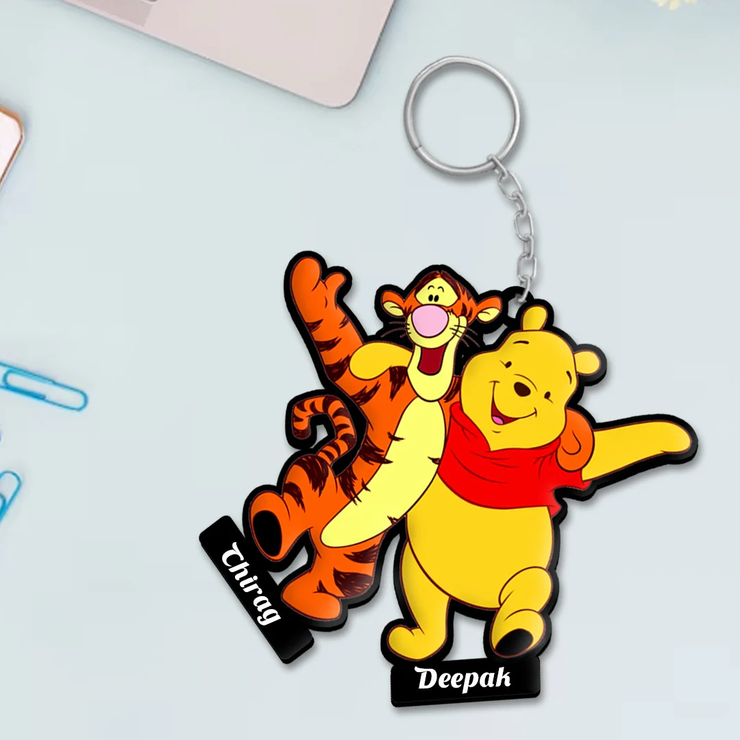 Winnie the Pooh Keychain with Name - Image 2