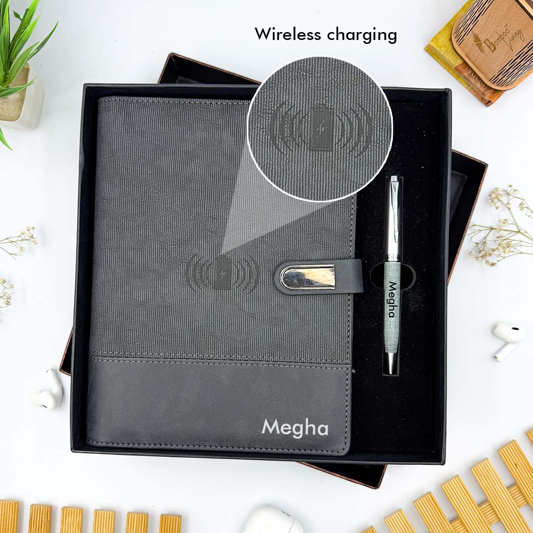 Wireless Charging Power Bank Notebook – 10,000 mAh | Premium Office Accessory - Image 2