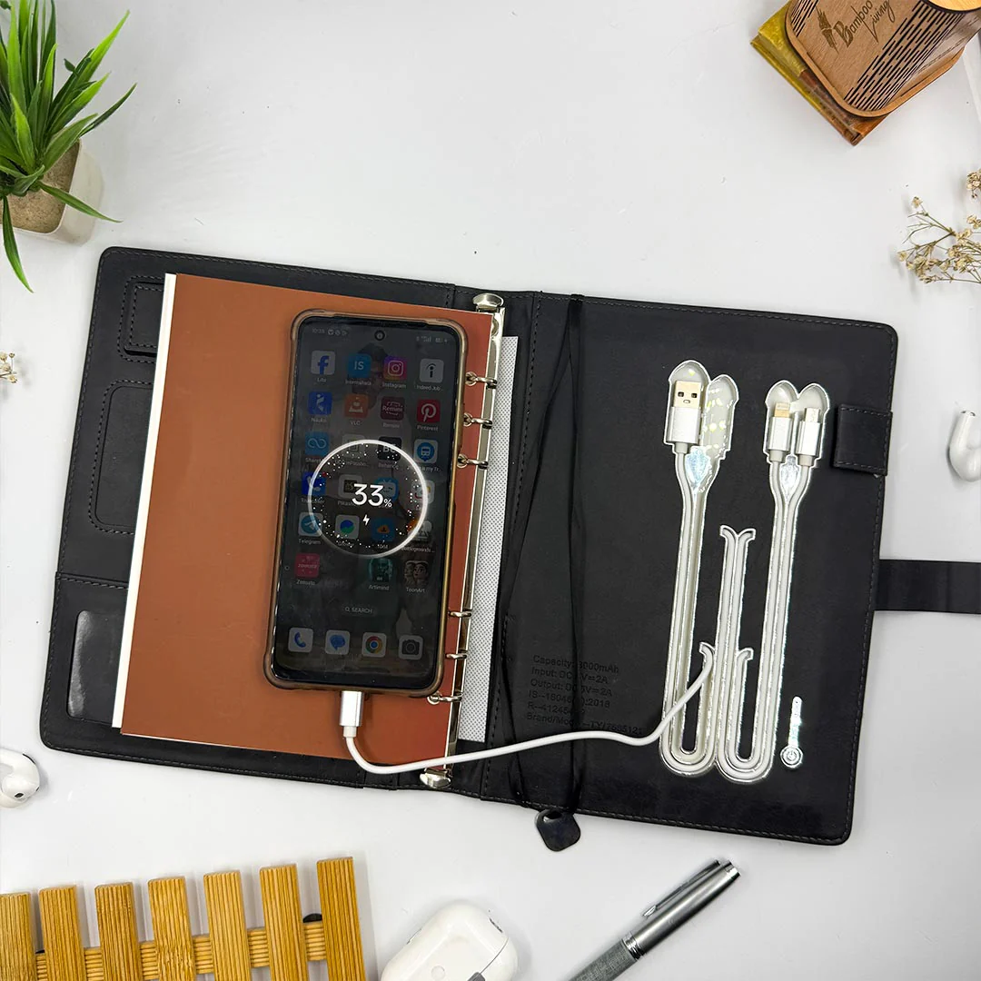 Wireless Charging Power Bank Notebook – 10,000 mAh | Premium Office Accessory - Image 4