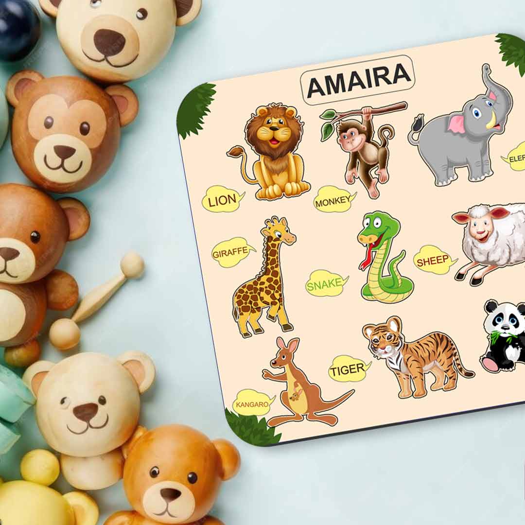 Wooden Puzzle Set Boards for Kids Education- 8x8 - Image 10