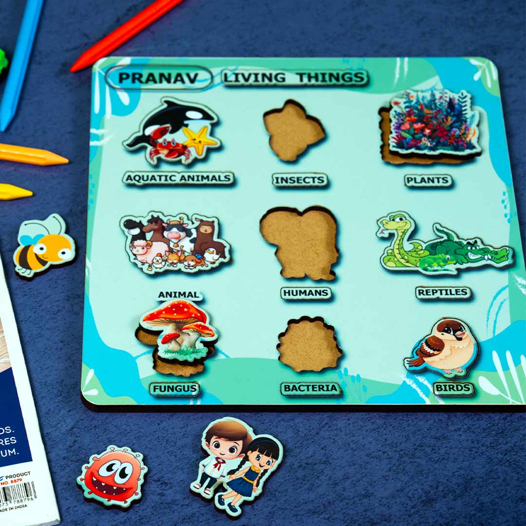 Wooden Puzzle Set Boards for Kids Education- 8x8 - Image 14